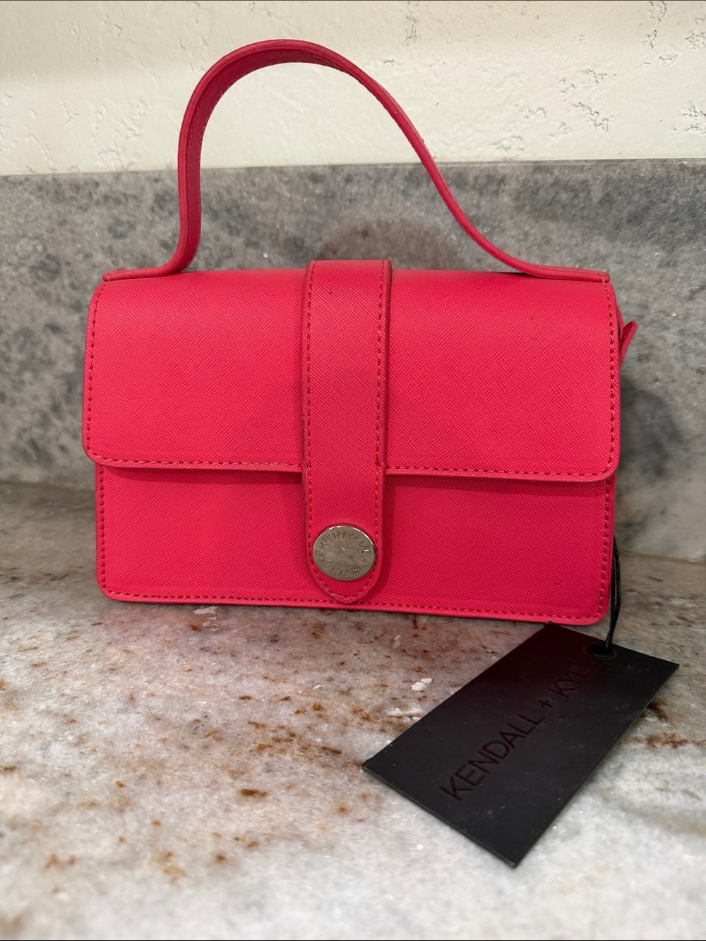 NWT Kendall & Kylie Vibrant Pink Mini Top-Handle Crossbody
